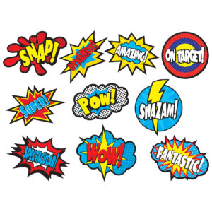 Superhero Sayings Accents, 30 Per Pack, 3 Packs