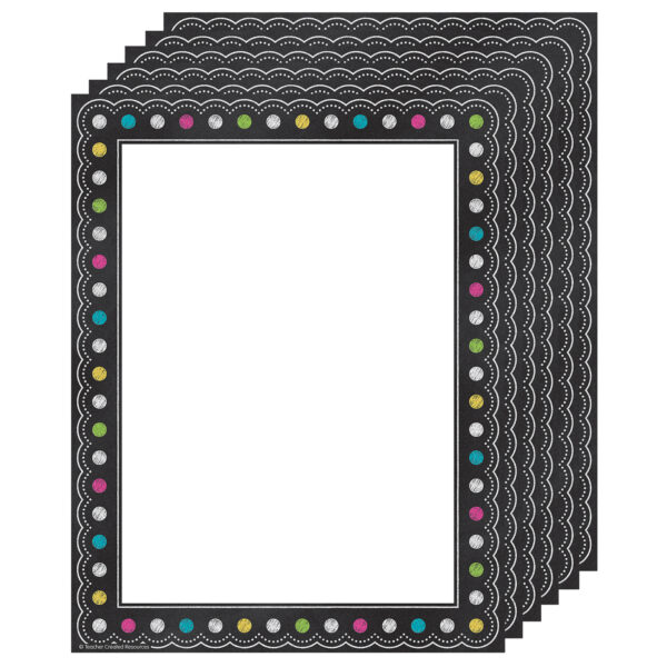 Chalkboard Brights Computer Paper, 50 Per Pack, 6 Packs