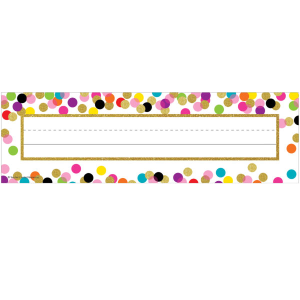 Confetti Name Plates, 36 Per Pack, 6 Packs