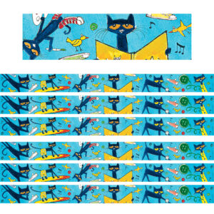 Pete the Cat Straight Border Trim, 35 Feet Per Pack, 6 Packs