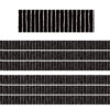 Black With White Pinstripes Straight Border Trim, 35 Feet Per Pack, 6 Packs