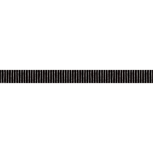 Black With White Pinstripes Straight Border Trim, 35 Feet Per Pack, 6 Packs