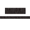 Black With White Pinstripes Straight Border Trim, 35 Feet Per Pack, 6 Packs