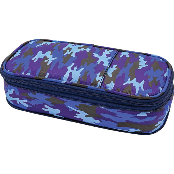 Blue Camo Pencil Case, Pack of 3