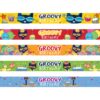 Pete the Cat Groovy Birthday Slap Bracelets, 10 Per Pack, 6 Packs