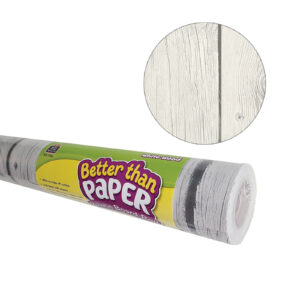 Better Than Paper Bulletin Board Roll, 4' x 12', White Wood Design, 4 Rolls