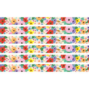 Wildflowers Straight Border Trim, 35 Feet Per Pack, 6 Packs