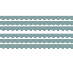 Stone Blue Scalloped Border Trim, 35 Feet Per Pack, 6 Packs