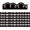 Black with White Squiggles Die-Cut Border Trim, 35 Feet Per Pack, 6 Packs