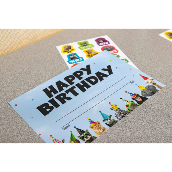 Go Wild Animals Happy Birthday Awards, 30 Per Pack, 6 Packs