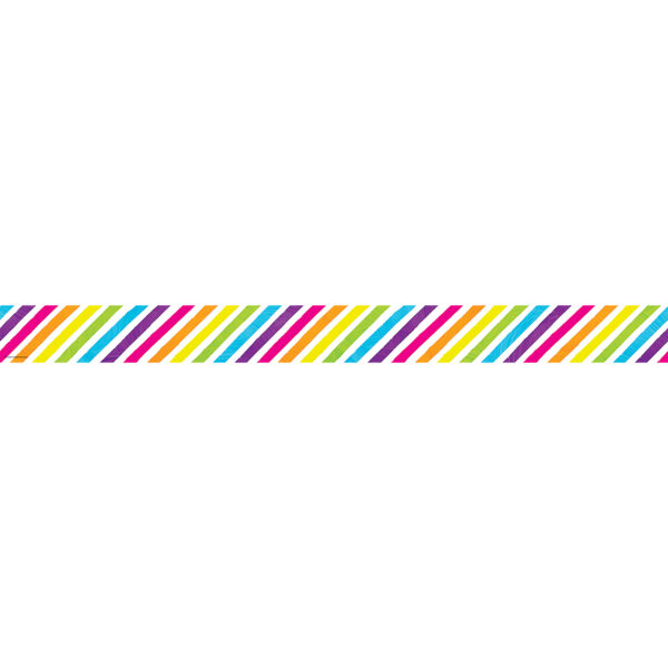 Brights 4Ever Stripes Straight Border Trim, 35 Feet Per Pack, 6 Packs