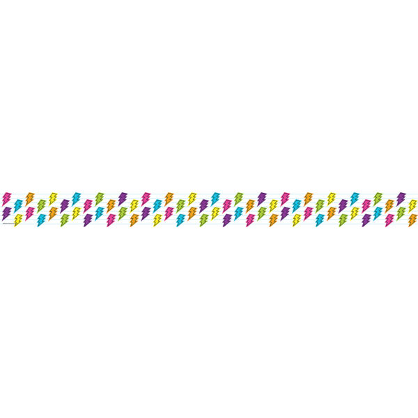 Brights 4Ever Lightning Bolts Straight Border Trim, 35 Feet Per Pack, 6 Packs