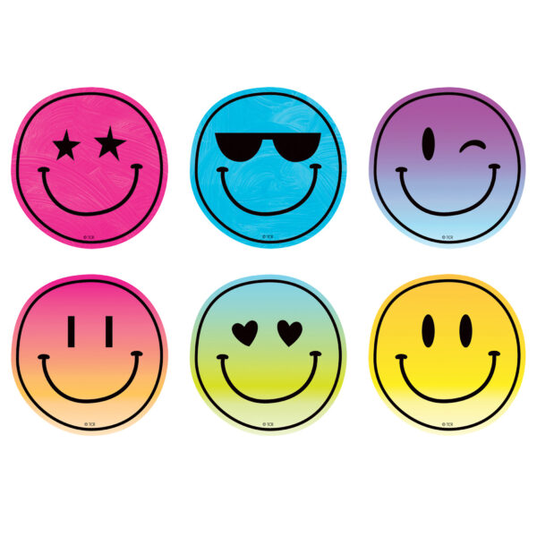 Brights 4Ever Smiley Faces Mini Accents, 36 Per Pack, 6 Packs