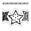 Black and White Stars Die-Cut Border Trim, 35 Feet Per Pack, 6 Packs