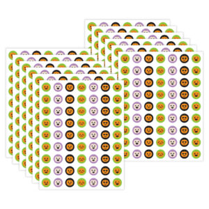 Halloween Pumpkins Mini Stickers, 378 Per Pack, 12 Packs