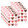 Frosted Heart Cookies Stickers, 72 Per Pack, 12 Packs