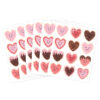 Frosted Heart Cookies Stickers, 72 Per Pack, 12 Packs