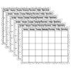 Black Painted Dots on White Calendar Chart, 17" x 22", Pack of 6