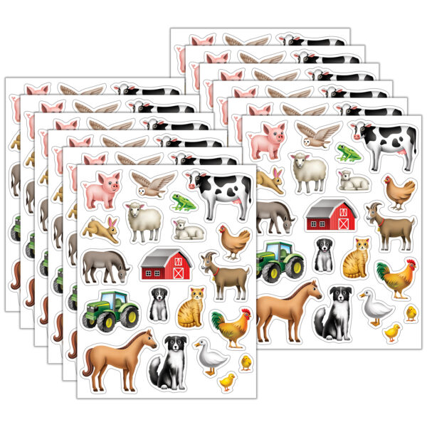 Farm Stickers, 120 Per Pack, 12 Packs