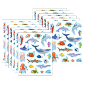 Ocean Animals Stickers, 120 Per Pack, 12 Packs