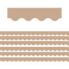 Light Brown Scalloped Border Trim, 35 Feet Per Pack, 6 Packs