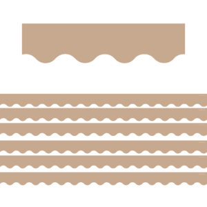 Light Brown Scalloped Border Trim, 35 Feet Per Pack, 6 Packs