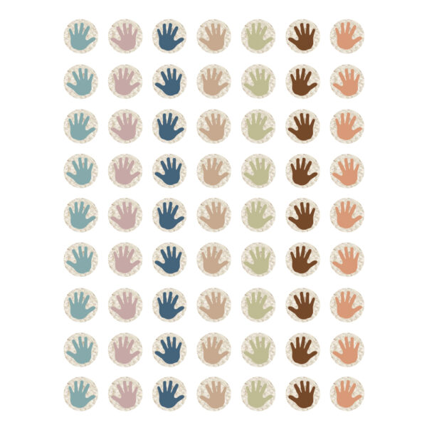 Everyone is Welcome Helping Hands Mini Stickers, 378 Per Pack, 6 Packs