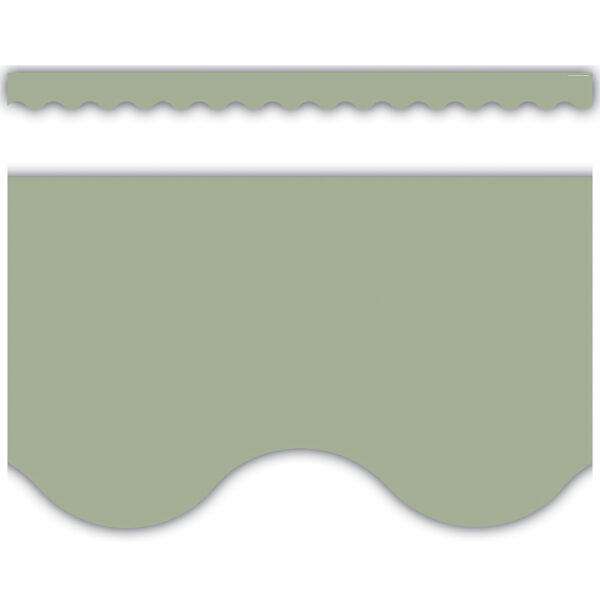 Sage Green Scalloped Border Trim, 35 Feet Per Pack, 6 Packs