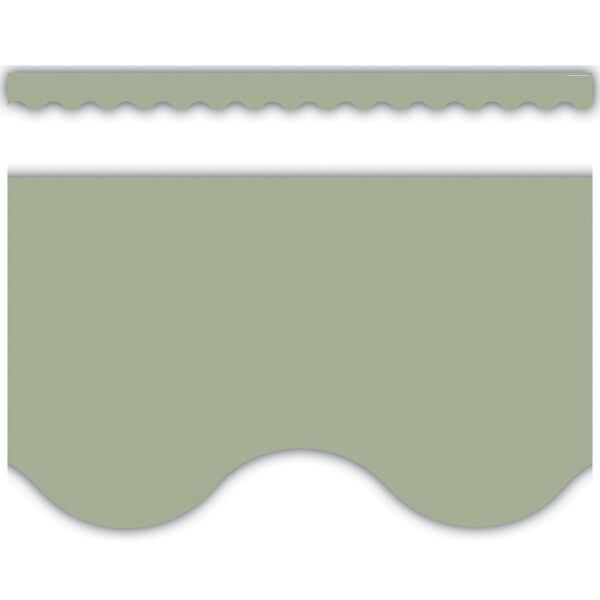 Sage Green Scalloped Border Trim, 35 Feet Per Pack, 6 Packs