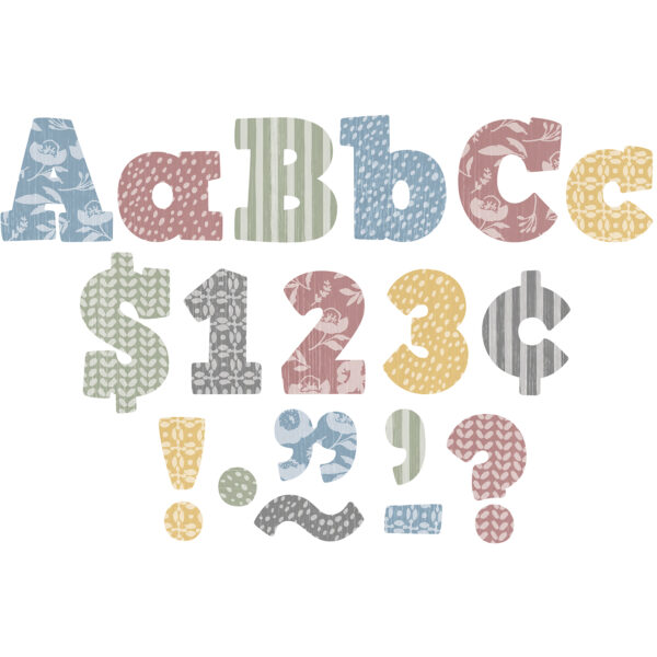 Classroom Cottage 4" Bold Block Letters Combo Pack, 230 Pieces Per Pack, 3 Packs