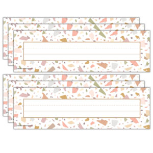 Terrazzo Tones Flat Name Plates, 36 Per Pack, 6 Packs