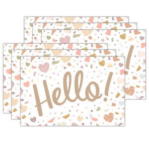 Terrazzo Tones Hello Postcards, 30 Per Pack, 6 Packs