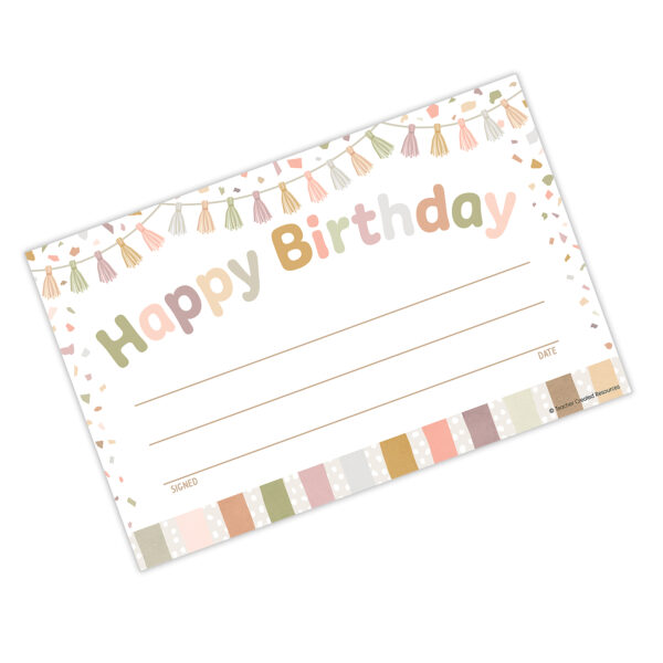 Terrazzo Tones Happy Birthday Awards, 30 Per Pack, 6 Packs