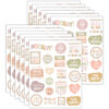 Terrazzo Tones Stickers, 120 Per Pack, 12 Packs