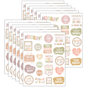 Terrazzo Tones Stickers, 120 Per Pack, 12 Packs