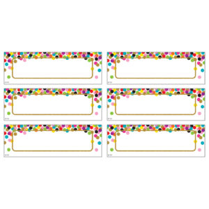 Confetti Labels Magnetic Accents, 20 Per Pack, 3 Packs