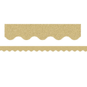 Gold Glitz Scalloped Border Trim, 35 Feet Per Pack, 3 Packs