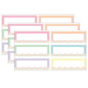 Pastel Pop Rainbow Labels Magnetic Accents, 20 Per Pack, 3 Packs