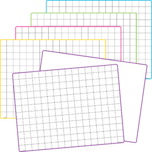 Double-Sided Math Grid Dry Erase Boards, Pack of 10