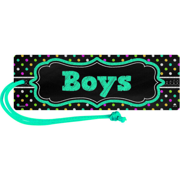 Chalkboard Brights Magnetic Boys Pass, Pack of 6