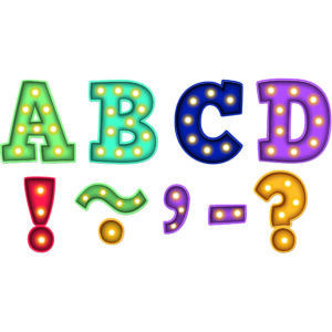 Marquee Bold Block 3" Magnetic Letters, 55 Pieces