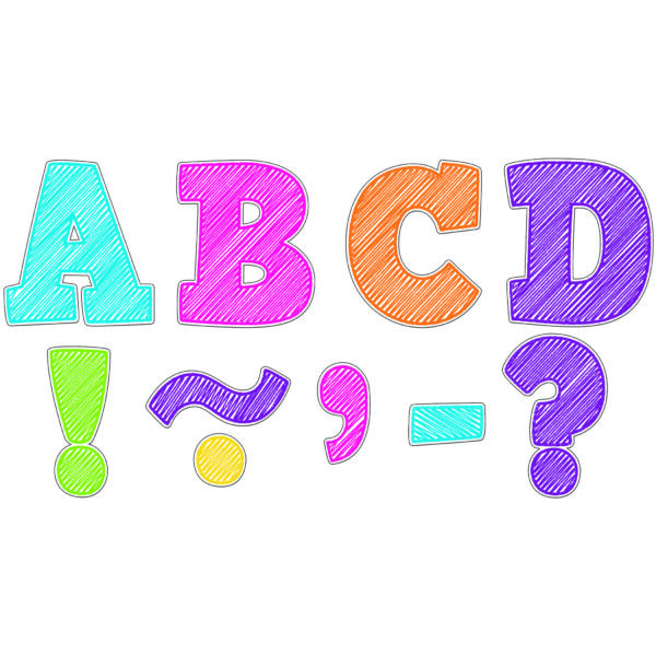 Scribble Bold Block 3" Magnetic Letters