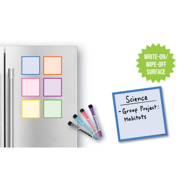 Colorful Dry-Erase Magnetic Square Notes