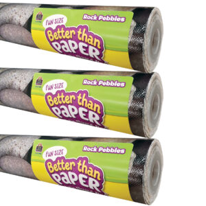 Fun Size Better Than Paper Bulletin Board Roll, 18" x 12', Rock Pebbles, Pack of 3