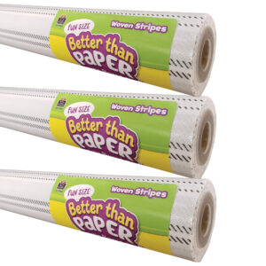 Fun Size Better Than Paper Bulletin Board Roll, 18" x 12', Woven Stripes, Pack of 3