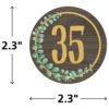 Eucalyptus Numbers Magnetic Accents, 2-1-4", 42 Per Pack, 3 Packs