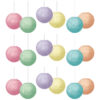 Pastel Pop 8" Hanging Paper Lanterns, 6 Per Pack, 3 Packs