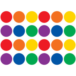 Spot On Dry-Erase Desktop Writing Spots Colorful Circles - 4", 12 Per Pack, 2 Packs