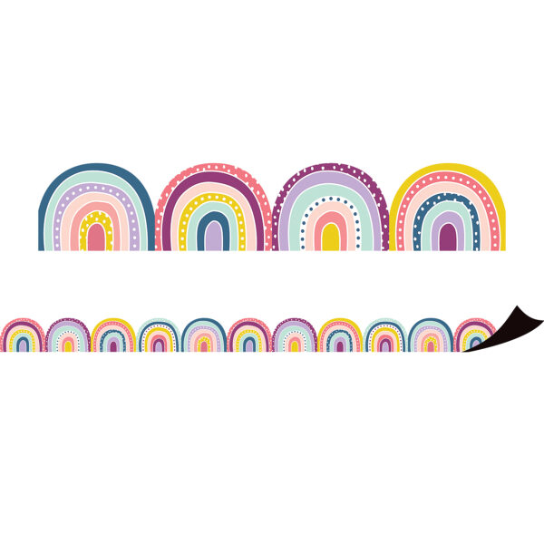 Oh Happy Day Rainbows Magnetic Border, 24 Feet Per Pack, 2 Packs