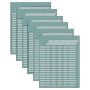 Calming Blue Incentive Write-On-Wipe-Off Chart, Pack of 6